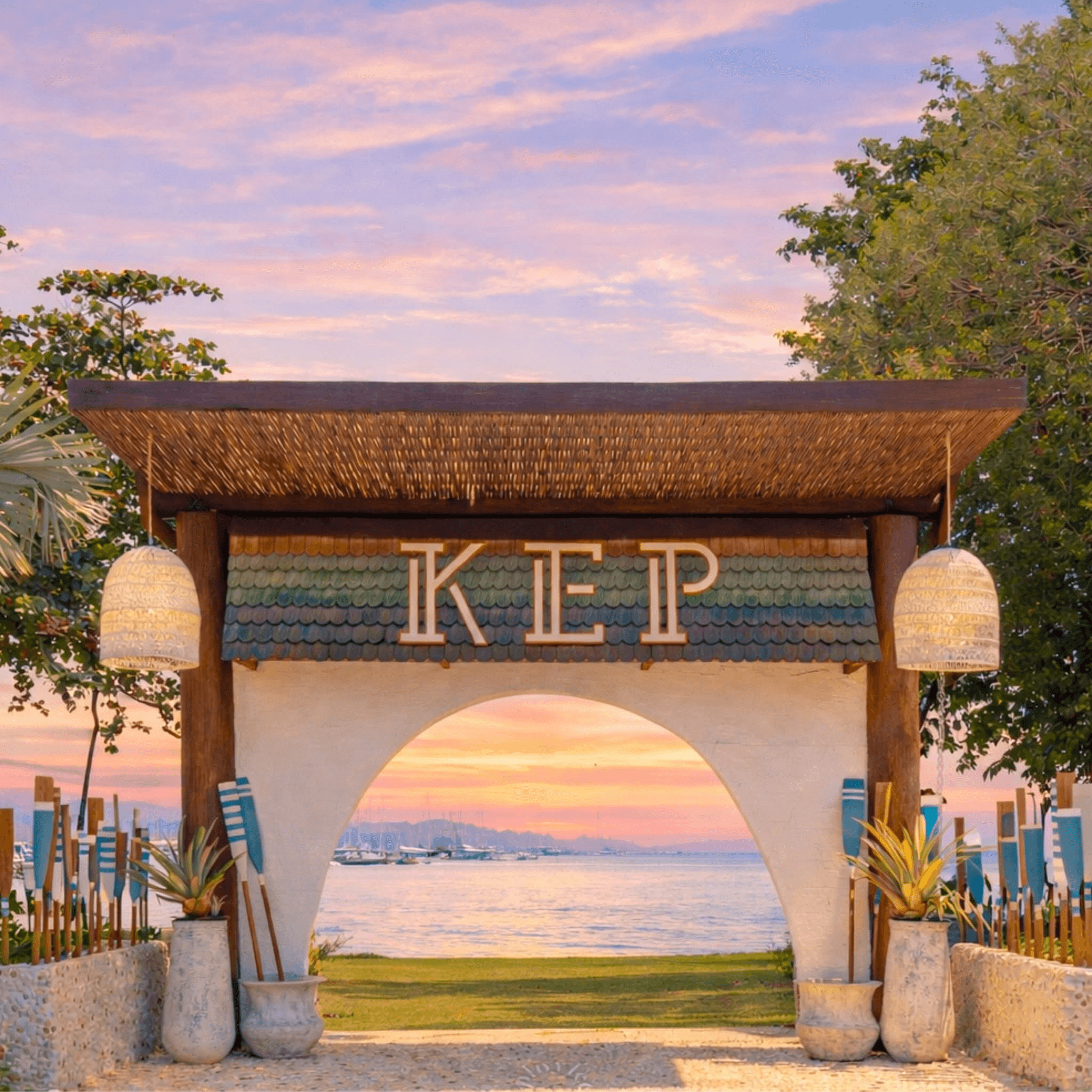 A sunset welcome